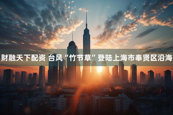 财融天下配资 台风“竹节草”登陆上海市奉贤区沿海