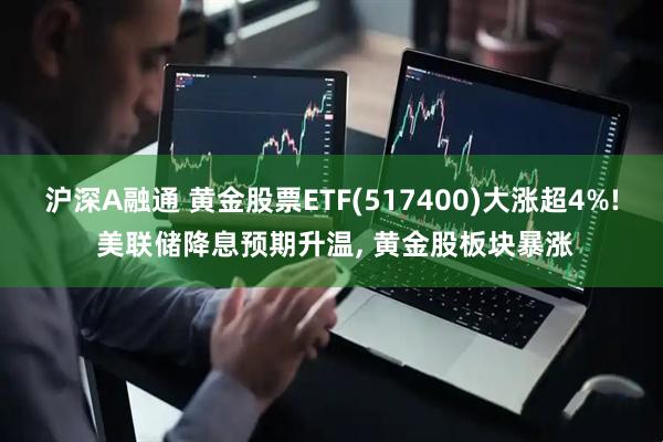 沪深A融通 黄金股票ETF(517400)大涨超4%! 美联储降息预期升温, 黄金股板块暴涨